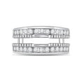 thumbnail image 2 of FB Jewels 14kt White Gold Womens Round Diamond Wedding Wrap Ring Guard Enhancer 1 Cttw, 2 of 4