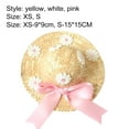 thumbnail image 6 of Walbest Dog Straw Sombrero Hat Pet Sun Cap with Flowers Birthday Party Hat for Small Puppy Cat, 6 of 7