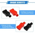 thumbnail image 3 of Unique Bargains Pair Battery Terminal Insulation Covers 18mm 0.71' Car Battery Post Cap Universal for Car PVC Red Black, 3 of 7