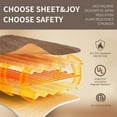 thumbnail image 3 of Sheet&Joy Heated Blanket Electric Brown King - 100"x90" Duall Controllers Heating Blanket 10 Hours Auto-Off 8 Heat Level Over-Heat Protection Ribbed Flannel Sherpa Electric ETL Certification, 3 of 8