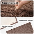 thumbnail image 3 of Aonewoe Bathroom Rug Set 3 Piece Microfiber Water Absorbent Bath Mats Washable Non Slip Bath and Toilet Rug Set for Shower Floor（Brown）, 3 of 8