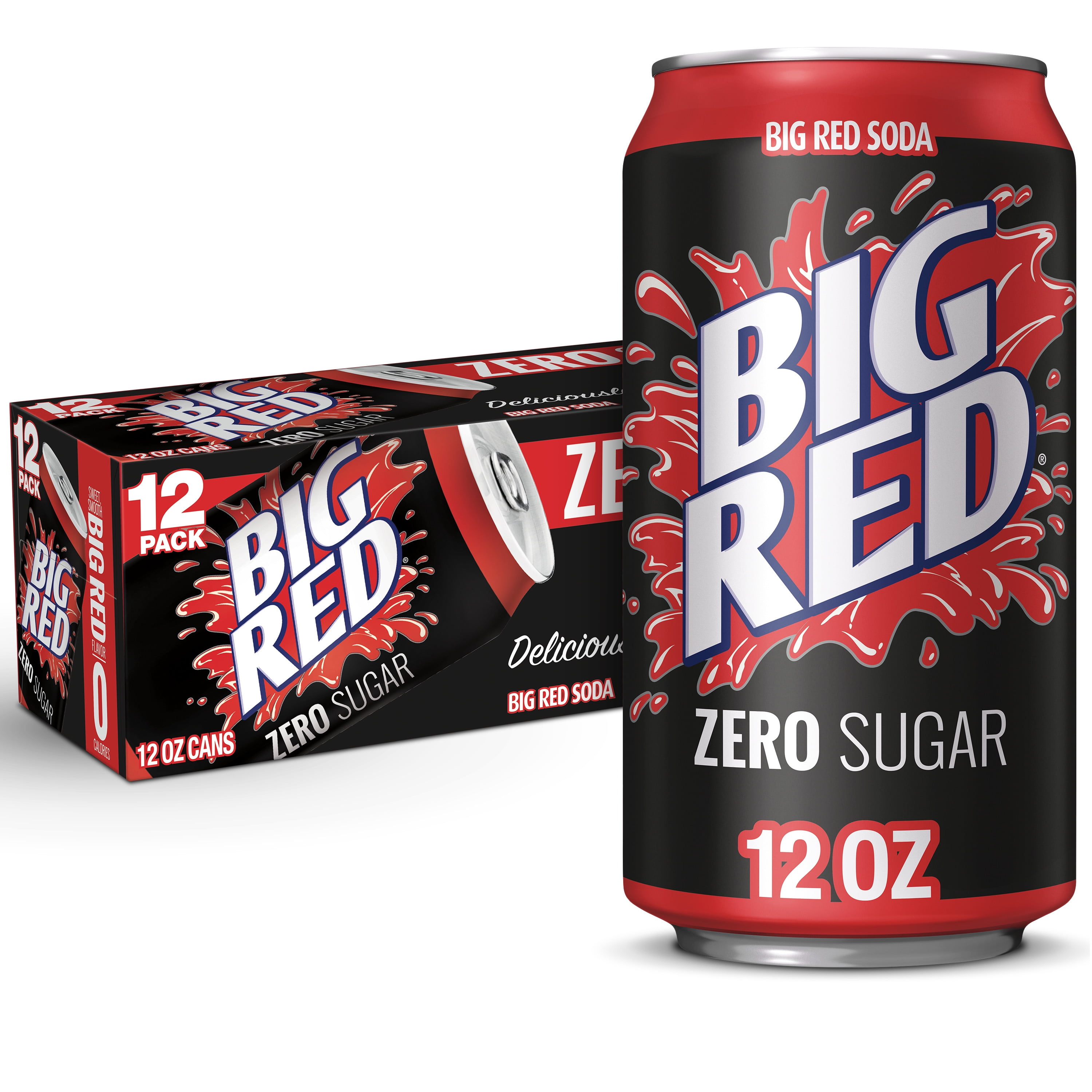 Big Red Zero Sugar Cream Soda Pop 12 Fl Oz 12 Pack Cans