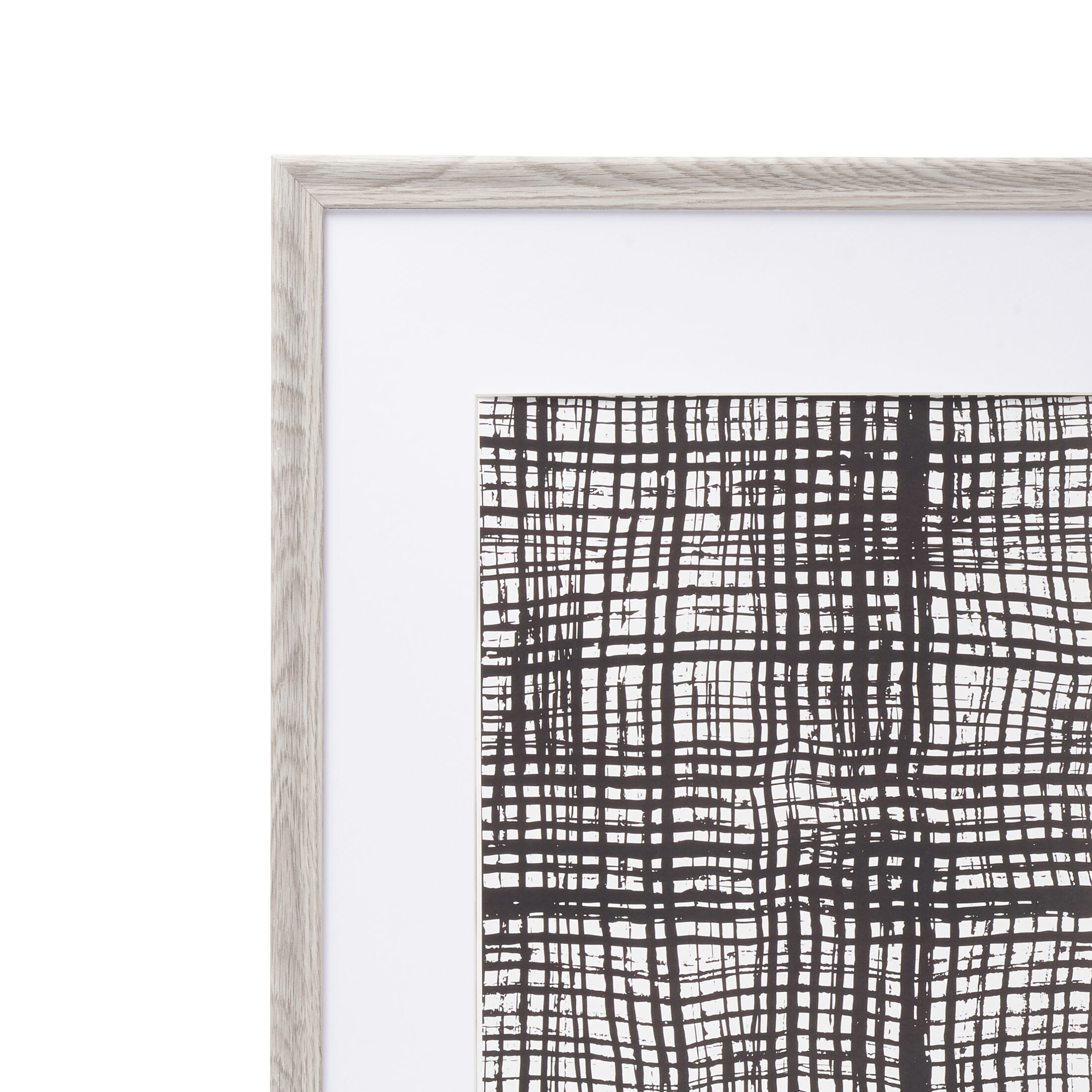 Melannco Set Of Two Gray Wood Photo Frames To Hold 16X20 Photo Without Mat And 11X14 Photo With Mat