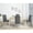 Charcoal, variant on Roundhill Furniture Amonia 5-Pc Dining Set, Turned-Leg Dining Table with 4 Tufted Chairs, Yellow
