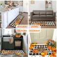 thumbnail image 5 of Buffalo Plaid Pumpkin Fall Kitchen Rugs Set of 2,Thanksgiving Autumn Pumpkin Front Door Mat Floor Rug for Fall Home Holiday Party Decor 17"x47"+17"x30", 5 of 6
