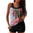 thumbnail image 2 of VtModv Modest Tankini Swimsuits Fashionable Printed Two-piece Shorts for Tummy Control Senior Front Women Slimming Bathing, 2 of 5