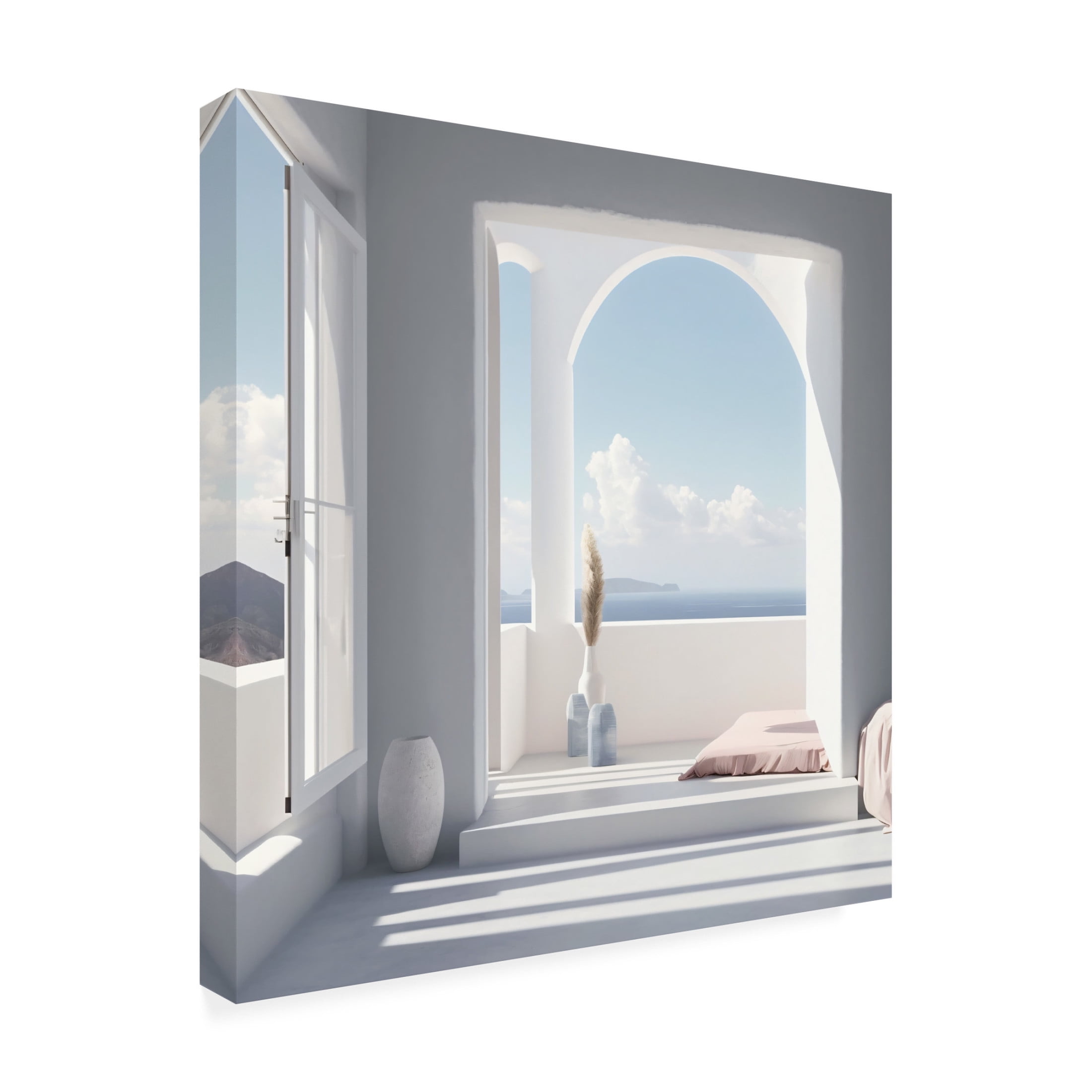 Canvas Wall Art - Ray Heere 'Architectural Photography Balconies 6' Wall Art for Living Room, Bedroom, or Office Décor by Trademark Fine Art - 35 x 35 Inches