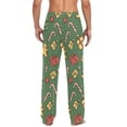 thumbnail image 4 of FORMRS Mens Pajama Pants with Pockets Sleepwear Lounge Bottoms Sizes S-2XL, Yellow Christmas Gingerbread, 4 of 7