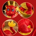 thumbnail image 3 of Red Golden Doll Toy Year Mascot Zodiac Stuffed Animal Soft Cute Home for Kids Adults Collectors, 3 of 7