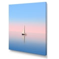 thumbnail image 2 of Designart "Blue And Pink Sailing Boat Calm Horizon I" Boat Sailing Canvas Prints, 2 of 7