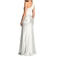 thumbnail image 7 of Wsysadlol Wedding Guest Dress Women Solid Satin Bodycon Midi Dress Asymmetric One Shoulder Ruched Slim Fit Dress Elegant Evening Party Gown Formal Dress, 7 of 7