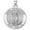 White Gold, variant on PicturesOnGold.com Saint Peregrine - Oval - 2/3 X 3/4 Inch Size of Nickel, Sterling Silver