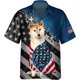 thumbnail image 2 of Camisas hawaianas con diseño de perro retriever en 3D para hombre y mujer, camisetas de manga corta a la moda para el Día del Patriota, regalo para amantes de los perros, camisetas para niños, 2 of 4