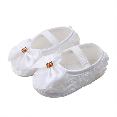 

AnuirheiH Toddler Shoes Baby Girls Soft Bottom Net Yarn Infant Baby Shoes Soft Flowers Bow Princess Shoes 4-6$ off 2nd