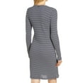 thumbnail image 2 of Michael Kors Womens Striped Shirt Dress, Blue, X-Large, 2 of 3