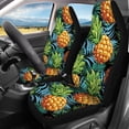 thumbnail image 3 of KUIFORTI Pineapple Automobile Seat Cover Sets 4Pcs Front Seat Protector Carseat Rear Split Bench Cover Universal Vehicle Seat Protector for Auto Truck Van SUV, 3 of 7