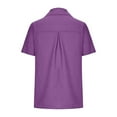 thumbnail image 4 of Blusa de mujer con abertura delantera para el verano: camisa informal y elegante, versátil con vaqueros/pantalones holgados, 4 of 5