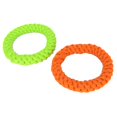 thumbnail image 4 of 2pcs Rings Dog Toy,Cotton Rope Dog Chew Toys for Teething Cleaning Training and Playing (green,orange), 4 of 8