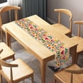 thumbnail image 2 of Mexican Fiesta Table Runner Mexico Dia De Los Muertos Decoration Cinco De Mayo Party Supply Home Kitchen Dining Room Decor(13" x 72"), 2 of 5