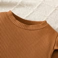 thumbnail image 5 of LYHaoo Stylish Fall And Winter Long Sleeve Outfit For Toddler And Little Girls Cozy Two Piece Playwear Girls Outfit Sets Sizes 12-18 Months(Brown), 5 of 6