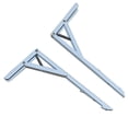 thumbnail image 1 of Soporte De Estante Plegable De 2 Uds. De 10 Pulgadas, Soportes Triangulares Montados En La Pared Con Brazo De Liberación Larga seitruly TO003413-00, 1 of 7