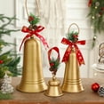 thumbnail image 5 of Christmas Tree Metal Bells Decoration with Rope and Pine Cone Vintage Ornament for Holiday Door Wreath Decors, 5 of 8