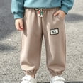 thumbnail image 4 of Boys Cotton Sweatpants Baggy Loose Casual Joggers Elastic Waist Drawstring Active with Pockets Kids School Uniform Trousers, 4 of 4