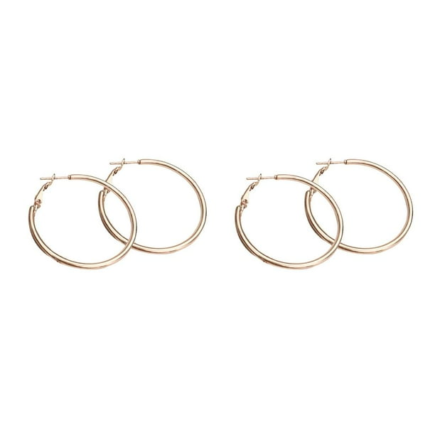 Minnieouse 1 par de pendientes de niña, pendientes de aro grande para mujer, regalo portátil para Amiga, círculo liso, decoración para mujer, 10cm con Type2 NO2 Minnieouse CBP219618