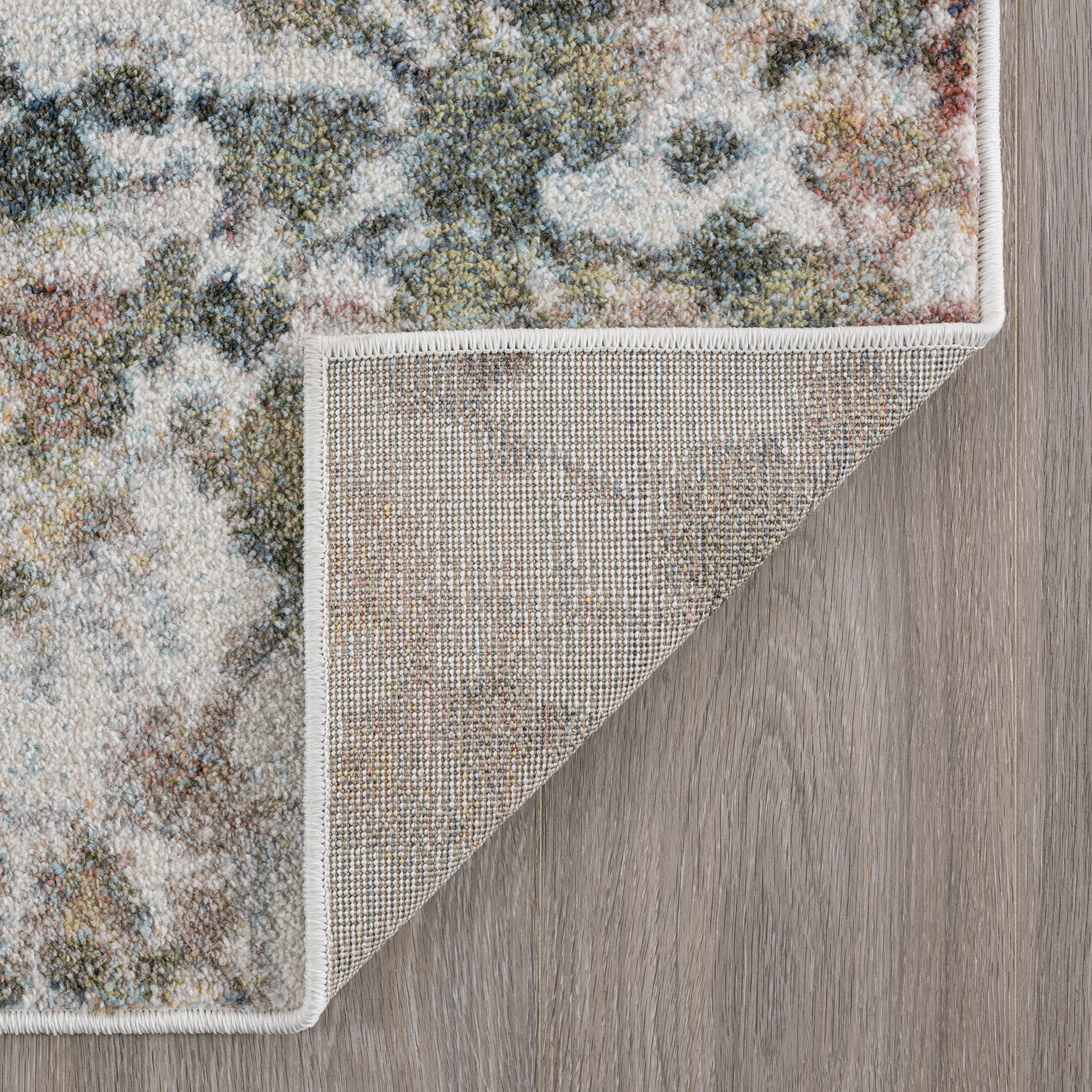 Transitional 2x3 Area Rug (2' x 3') Floral Cream Indoor Scatter Easy to Clean