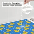 thumbnail image 5 of Sikiie Cute Yellow Rubber Ducks Dish Drying Mat, Kitchen Counter Mat, Self Drying Mat for Kitchen Counter Dish Drying Pad ,for Dishes, Utensils, Pots and Pans(24" x 18"), 5 of 7