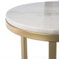 thumbnail image 3 of Meubles SEI Garza Table d'Appoint en Marbre Ivoire en Champagne, 3 of 7