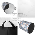 thumbnail image 2 of Daiia Happy Snowmen Snowfall Round Laundry Basket with Handles Thickened Waterproof Circular hamper,Dirty Clothes Storage Basket for Bedroom,Bathroom,College Dorm-Medium, 2 of 6