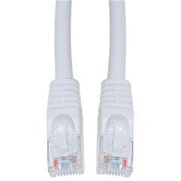 CableWholesale 10X6-09110 Cat5e Blanc Ethernet Patch Cable Botte Moulée Sans Accroc 10 Pieds