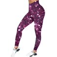 thumbnail image 3 of MKLEKYY Pantalones de yoga ajustados con estampado brillante y largo Mardi para mujer, 3 of 4