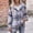 Gray, variant on Women's Plaid Coat Button Shacket with Pocket Warm Hooded Peacoat Size S-XXL