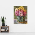 thumbnail image 2 of Verster Still Life Green Zinnias In Jar Painting Extra Large XL Wall Art Poster Print, 2 of 3