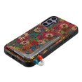thumbnail image 4 of For Samsung Galaxy S25+ Case with Card Holder Kickstand Flowers Design Leather Phone Cover - Summer, 4 of 5