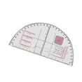 thumbnail image 2 of Regla de geográficas acrílicas, transparente, con latitud y grados, medición escolar para viajar, trabajar al aire libre estiloA CUTICAT Transportador semicircular, 2 of 6
