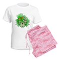 thumbnail image 6 of CafePress - St.Patricks Day Skull Vinta Women's Light Pajamas - Women's Short Sleeve Print T-Shirt and Pants Light Cotton Pajama Set, 6 of 7