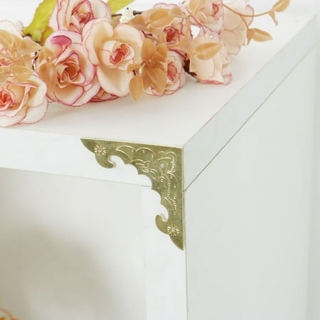 End Table Cover Box Table Corner Protectors Vintage Gold Tone Triangle Frame Table Edge Covers Furniture Decor, 12pcs ()