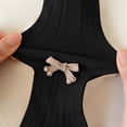 thumbnail image 4 of Gamivast Girls Gray Ribbed Tights Bow Accent Soft Stretch Footed Stockings Full Length Knit Pantyhose for Dress Casual School Outfits, 4 of 7