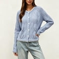 thumbnail image 5 of Xdegoge Cardigan Sweaters for Women Lightweight Button Down Crewneck Long Sleeve Pointelle Knit Sweaters Hollow Out Fall Winter Elegant Soft Crochet Knitwear, 5 of 9