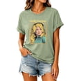 thumbnail image 3 of Women's Dolly Shirts Country Music Icon T‑Shirt Crewneck Short Sleeve Top Vintage Graphic Tee Loose Fit Casual Retro Unisex Shirt XL, 3 of 5