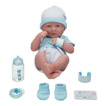 My Sweet Love La Newborn14" All Vinyl Washable Baby Boy with Accessories Doll Playset, 9 Pieces Included