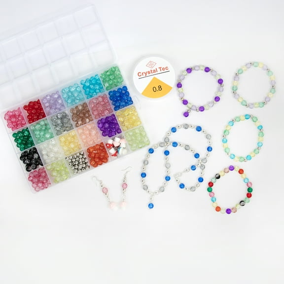 Cousin DIY Crackle Bead and Charm Jewelry Kit for Creative Craft Projects