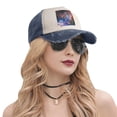 thumbnail image 6 of Nebula Baseball Cap Distressed Adjustable Vintage Cotton Denim Hat for Women Men, 6 of 7