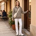 thumbnail image 5 of Women's Pullover Hoodie Cozy Fall Sweatshirt with Drawstring Hood Front Pocket Relaxed Fit Hoodies, 2XL, 5 of 6