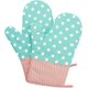 thumbnail image 1 of Dos juegos de guantes para horno (puntos azules y blancos), horno microondas, horno de barbacoa, guantes de algodón para hornear, guantes de cocina, guantes de cocina resistentes al calor,, 1 of 5