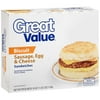 Great Value Sausage Egg Cheese Biscuit, 18 Oz.