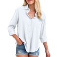 thumbnail image 6 of Godom Shirts for Women Oversized Long Sleeve Button Down Shirts Blouses Tops with Pocket, 6 of 7